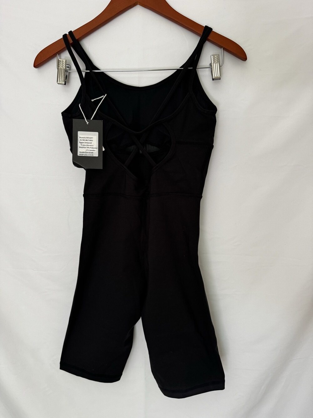 Lovesoft Black Jumpsuit Size S Sleeveless Wide Leg Stretch NWT $119.99